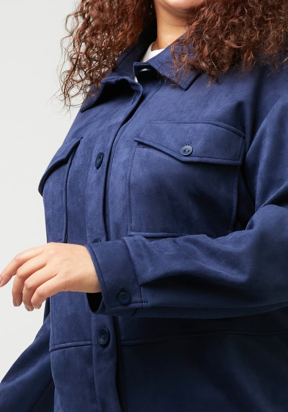 Блуза из экозамши с накладными карманами шир.  580, рис. 10