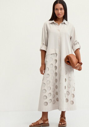 Платье А-силуэта с перфорацией