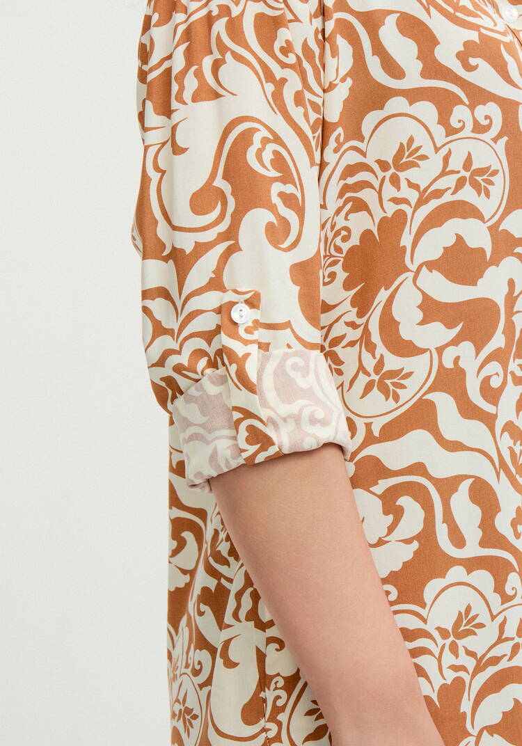 Блуза удлинённая с карманами шир.  750, рис. 6