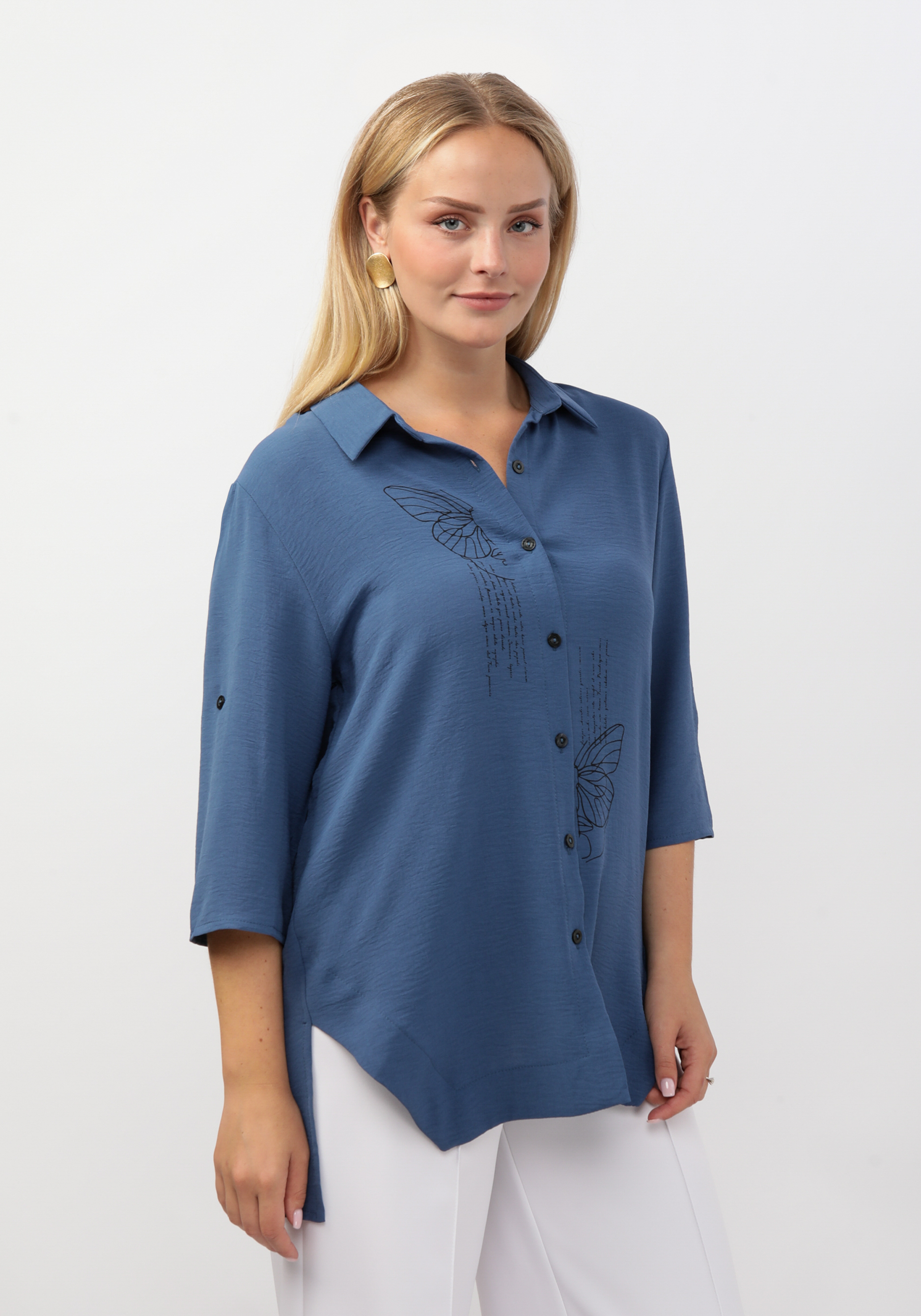 Блуза "Лана" Vittori Vi, размер 58, цвет синий - фото 7
