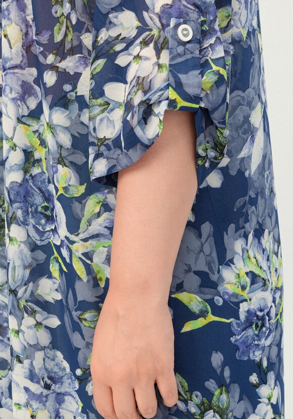 Рубашка удлинённая с цветочным принтом шир.  580, рис. 15