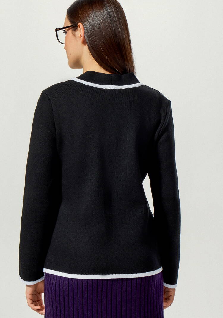 Жакет женский с контрастным кантом шир.  750, рис. 23