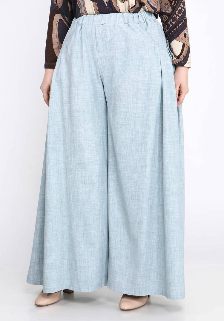 Брюки широкие со складками на карманах шир.  750, рис. 5