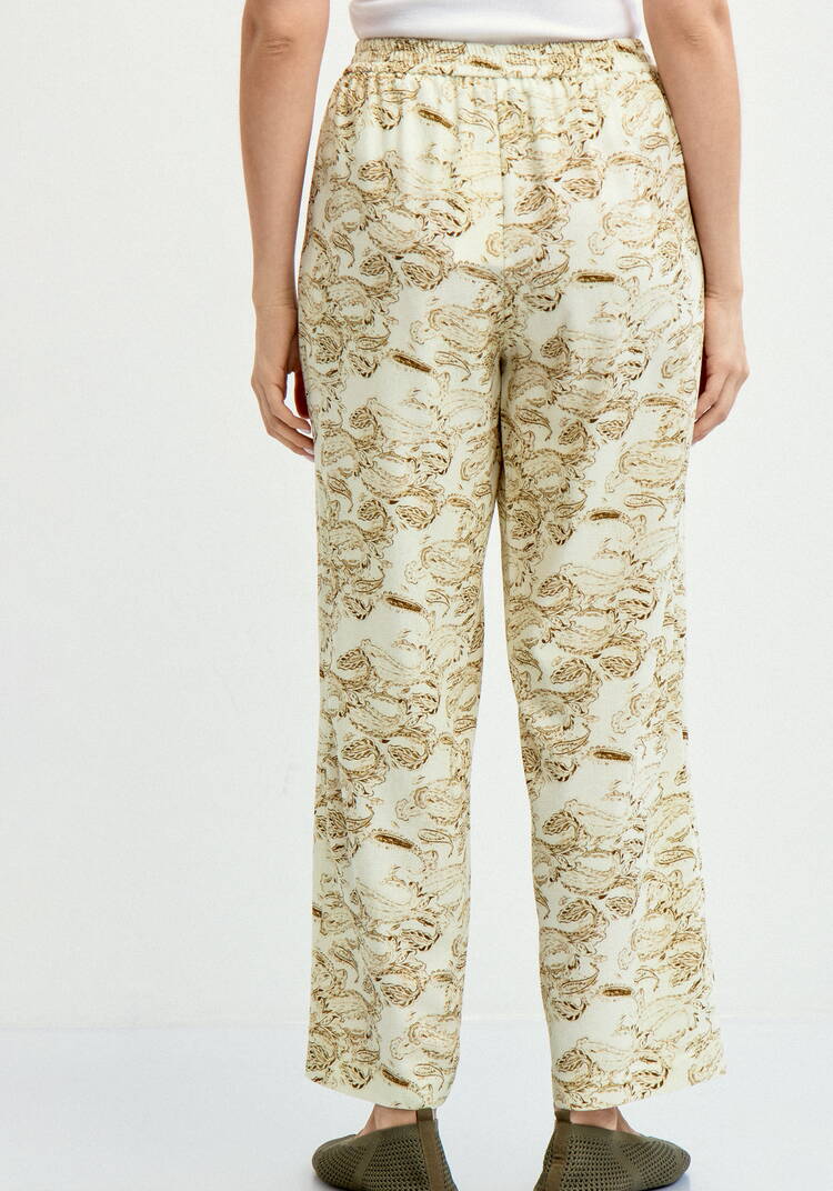 Брюки из льна пpямые шир.  750, рис. 3