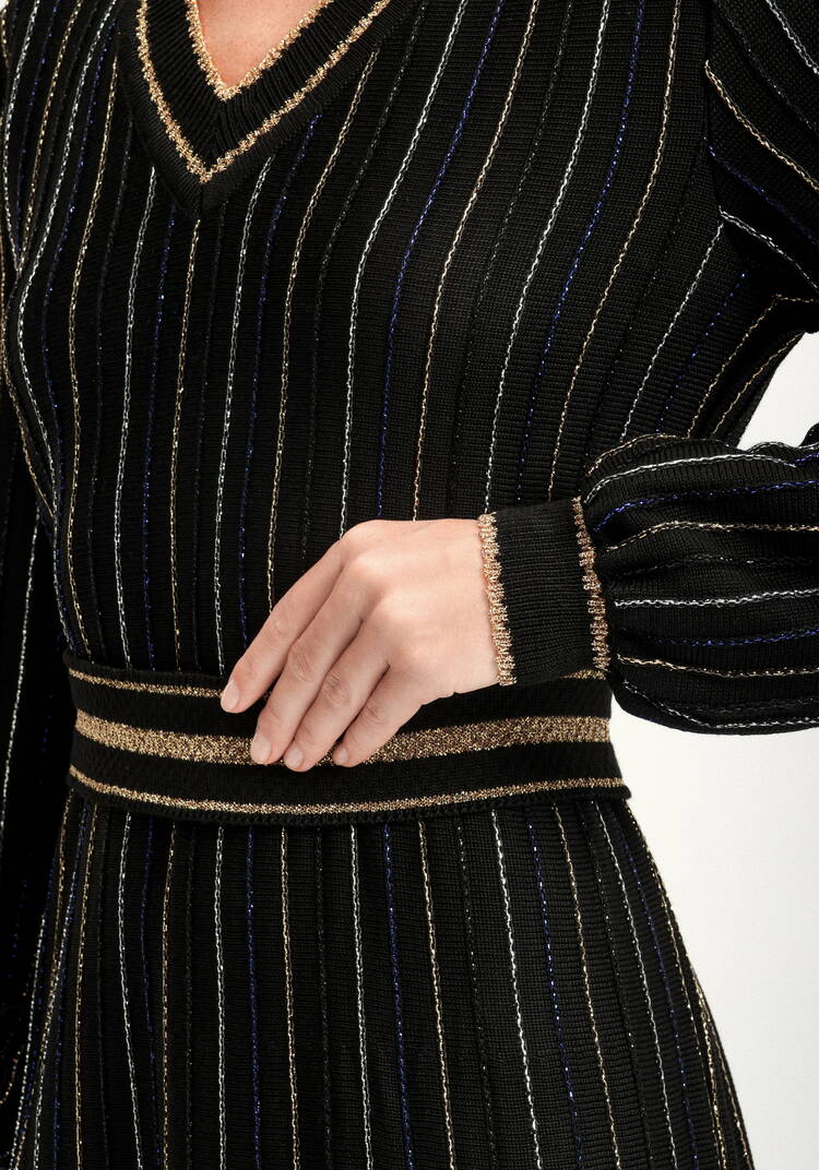 Платье с полосами из метанити шир.  750, рис. 6