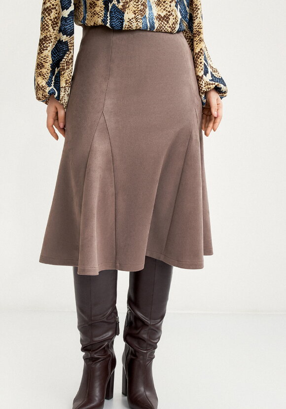 Юбка-годе из эко-замши шир.  580, рис. 2