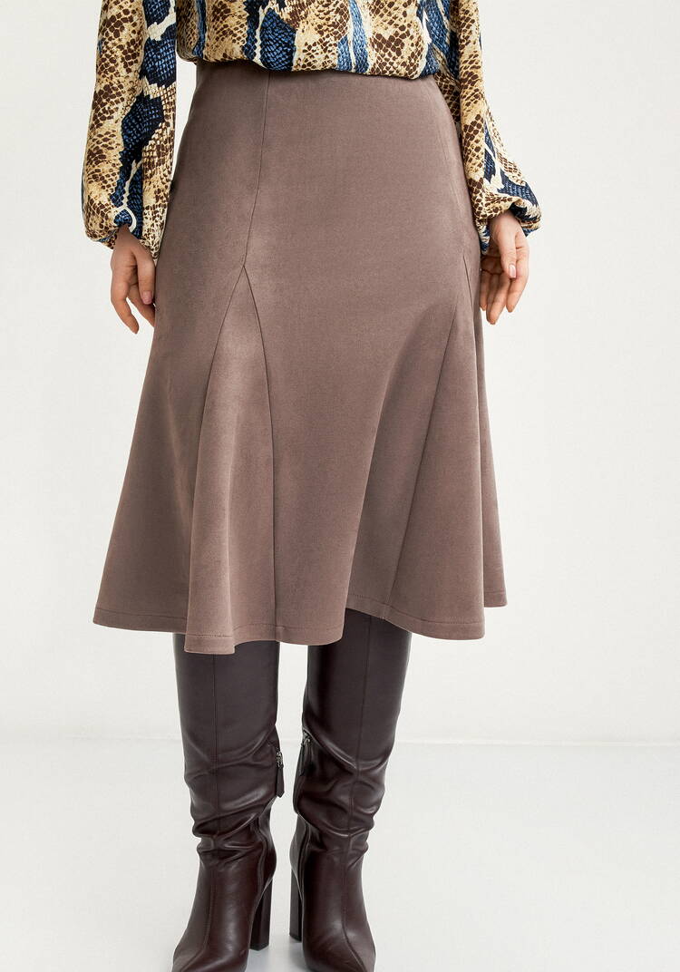 Юбка-годе из эко-замши шир.  750, рис. 2