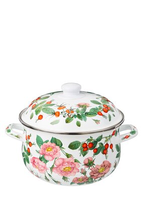 Эмалированная кастрюля с крышкой