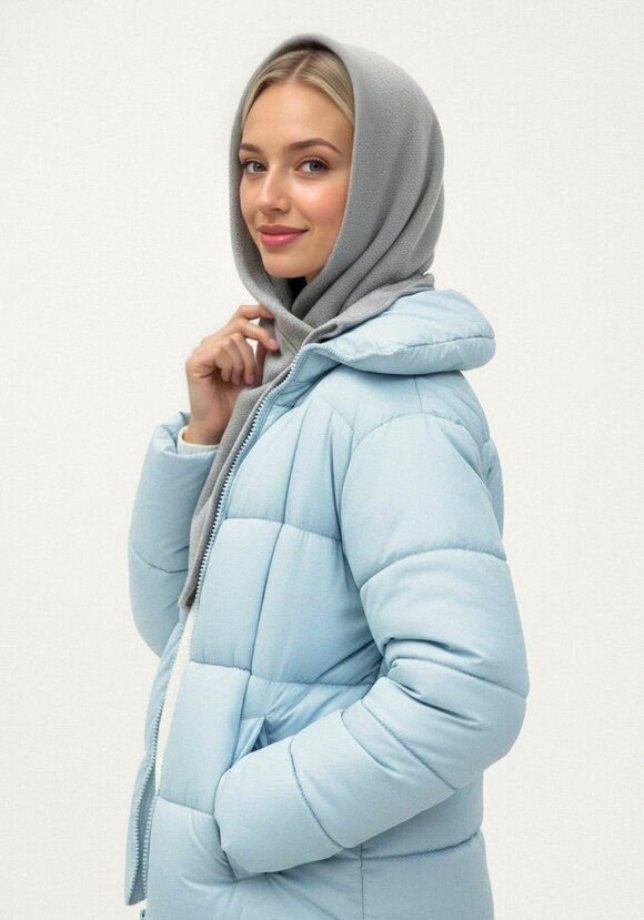 Капор с манишкой из флиса шир.  580, рис. 5