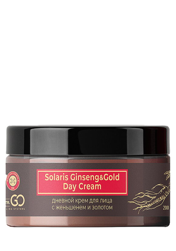 Крем  дневной для лица с женьшенем и золотом шир.  580, рис. 1