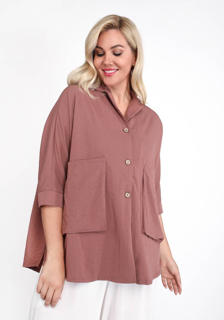 Блуза с объемными карманами шир.  750, рис. 5