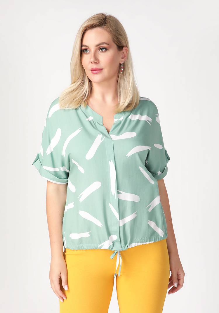 Блуза прямого кроя Приятные мгновения шир.  750, рис. 6