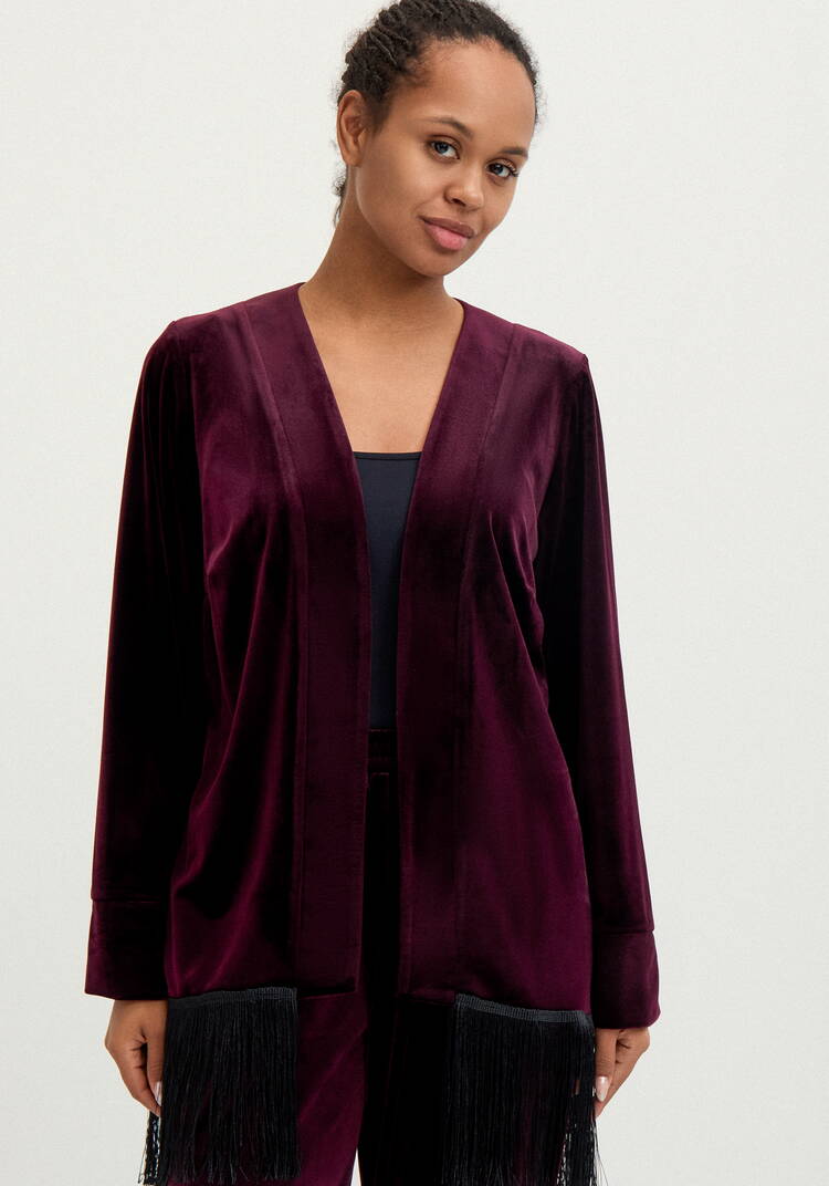 Кардиган с бахромой Мелани шир.  750, рис. 4