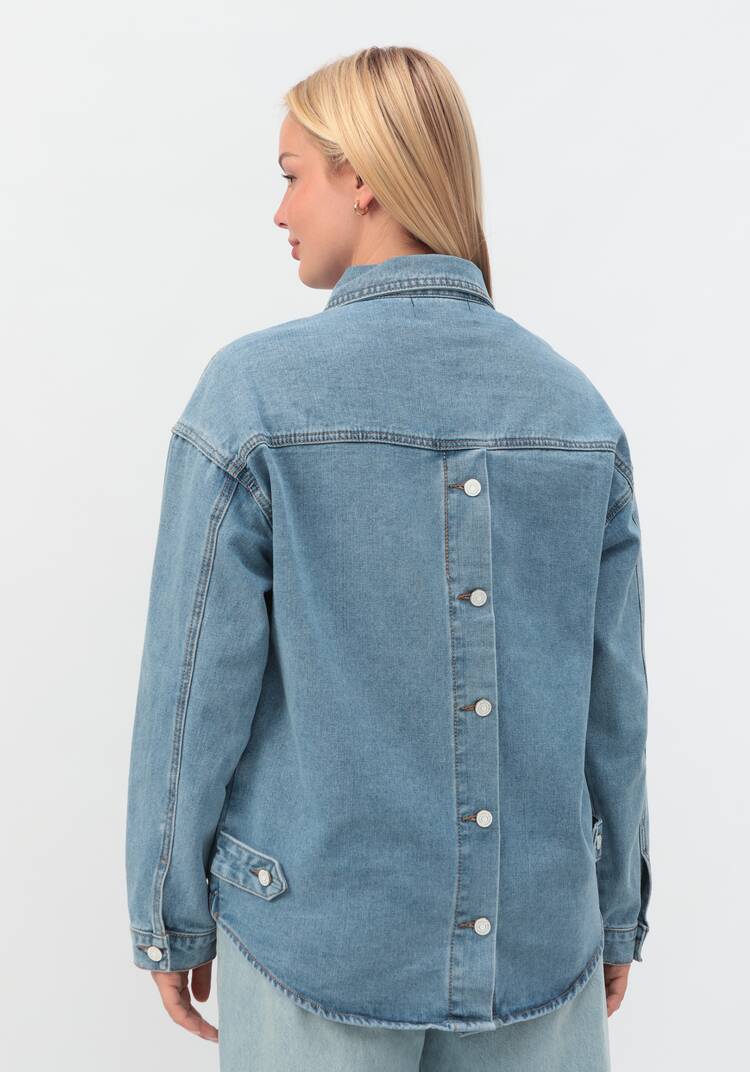 Джинсовая куртка Селена шир.  750, рис. 8