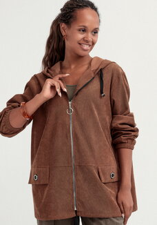 Куртка вельветовая с капюшоном на молнии