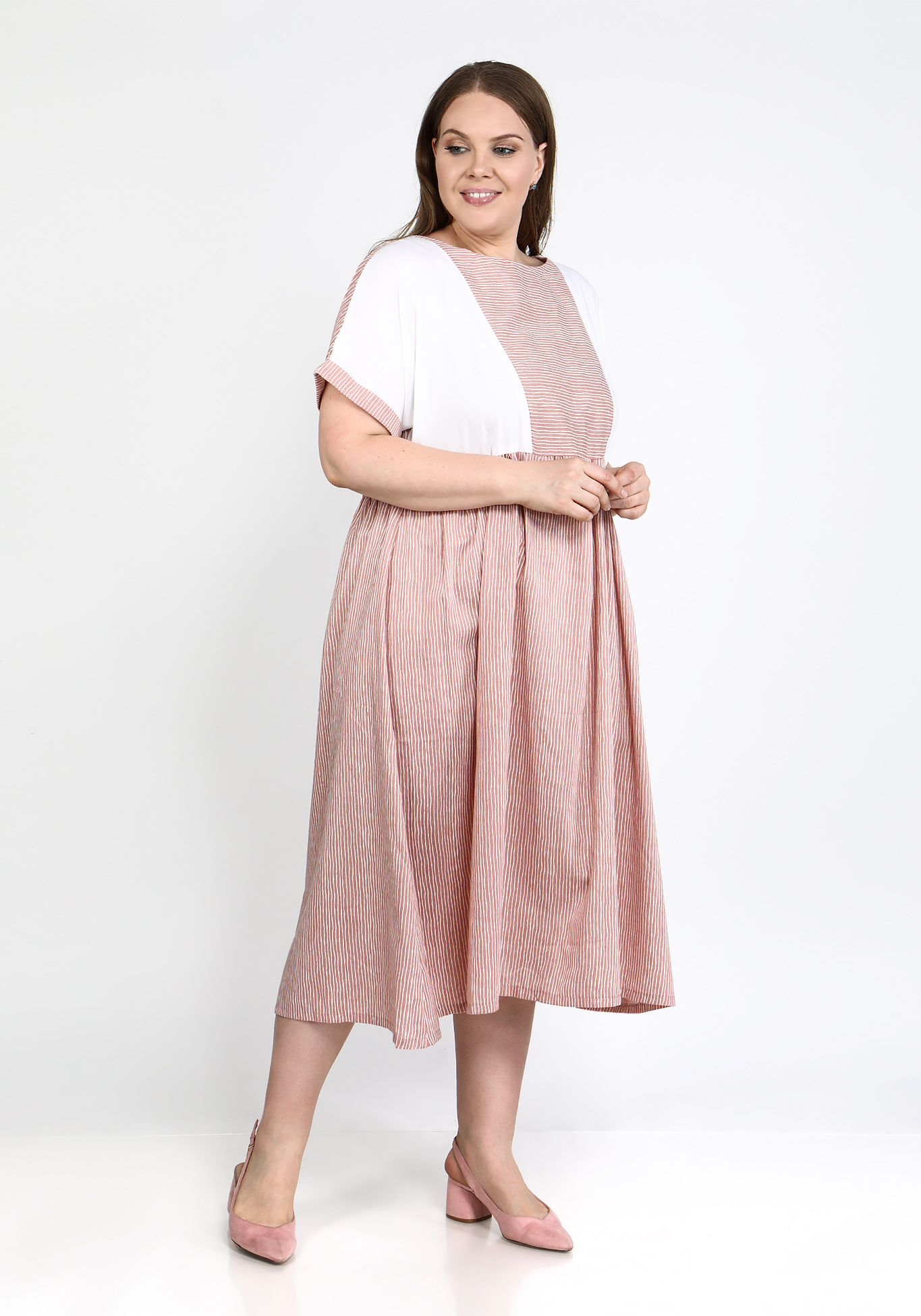 Платье "Солнечный отпуск" Bianka Modeno, размер 50, цвет пудра - фото 3