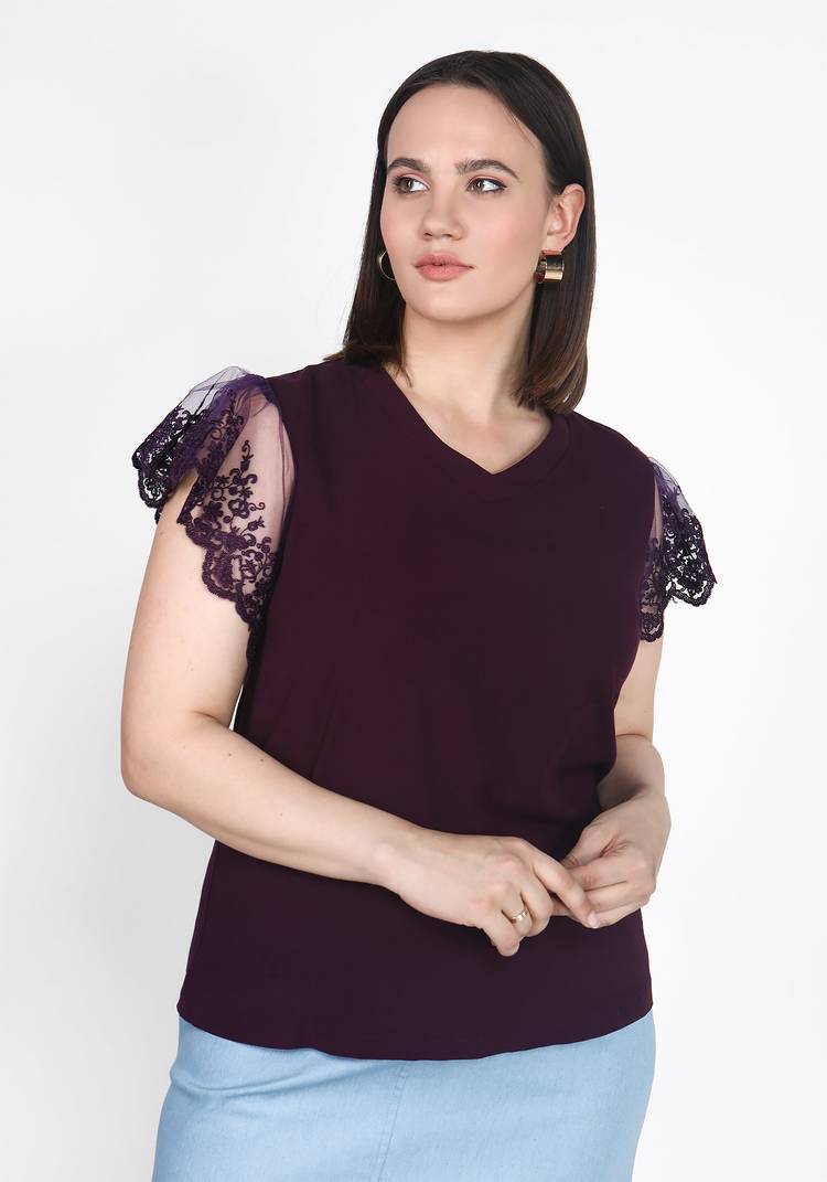 Блуза с прозрачными рукавами шир.  750, рис. 12