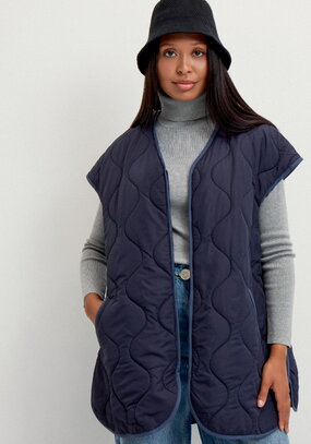 Жилет удлиненный на молнии