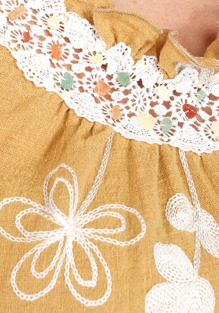 Блуза из хлопка с вышивкой шир.  750, рис. 3