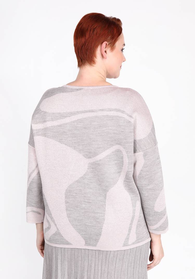 Джемпер с принтом абстракция шир.  750, рис. 12