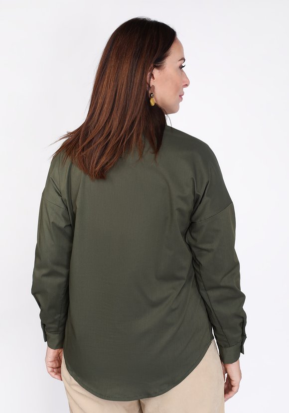 Рубашка базовая оверсайз шир.  580, рис. 18