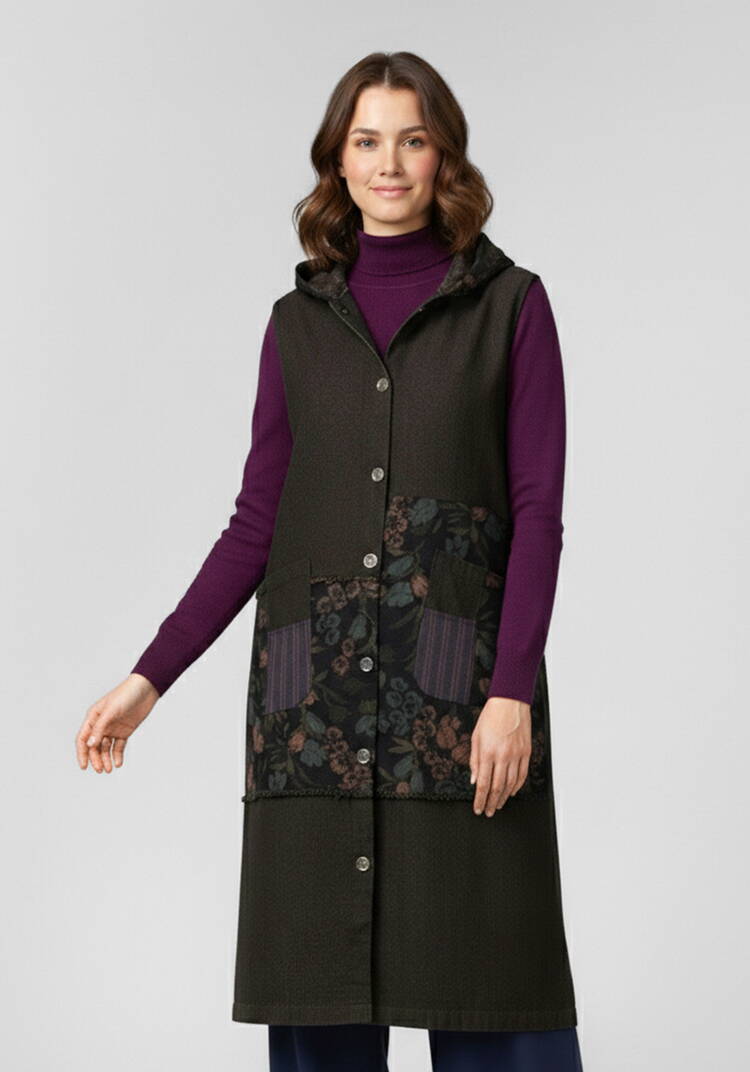 Джинсовый сарафан с капюшоном шир.  750, рис. 4