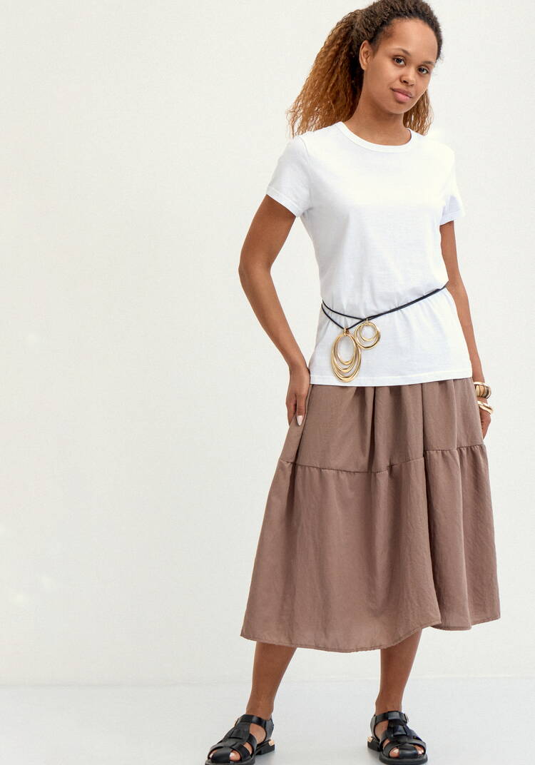 Юбка с ярусами на резинке шир.  750, рис. 6