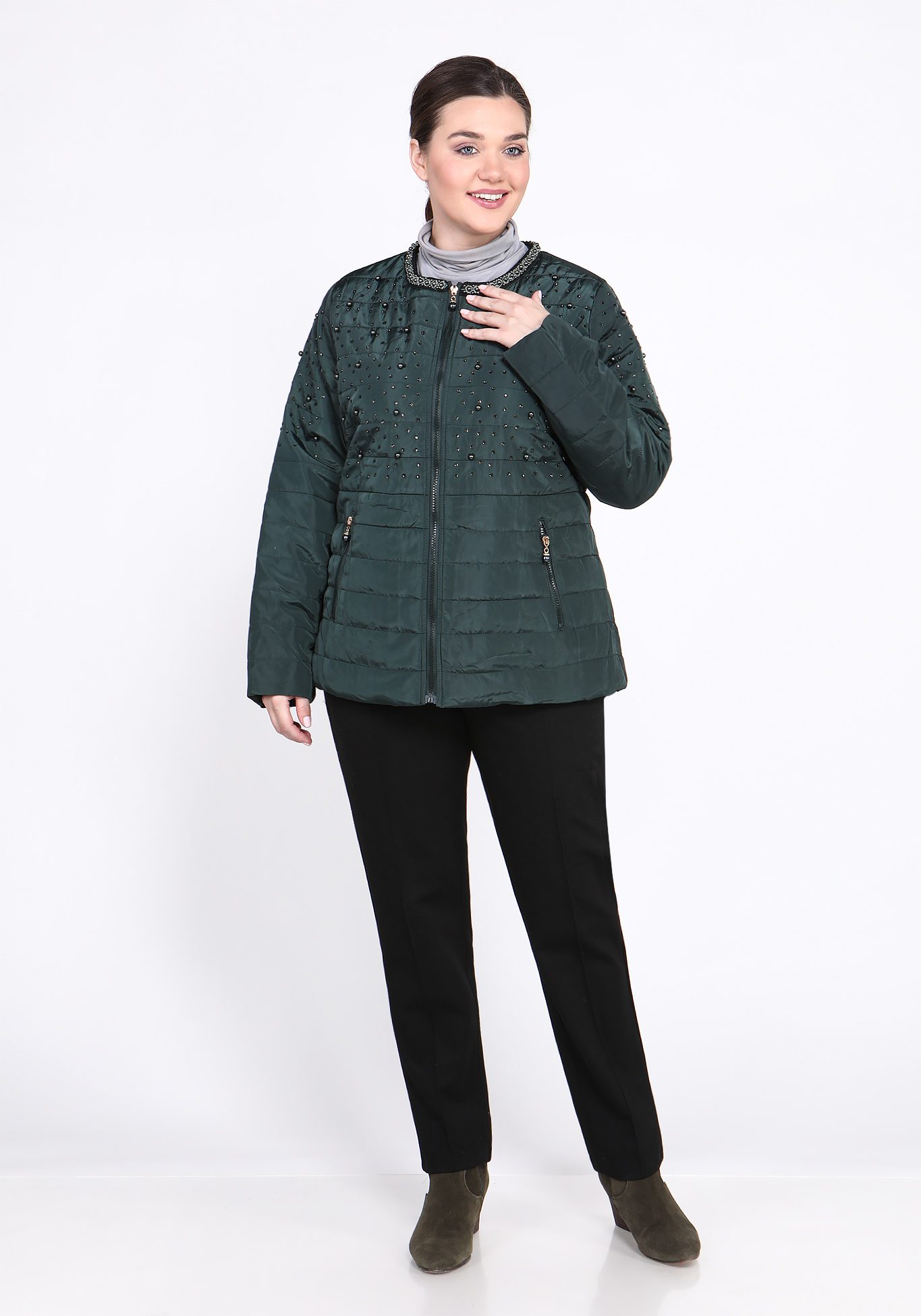 Куртка "Роскошный вид", размер 48, цвет зеленый - фото 2