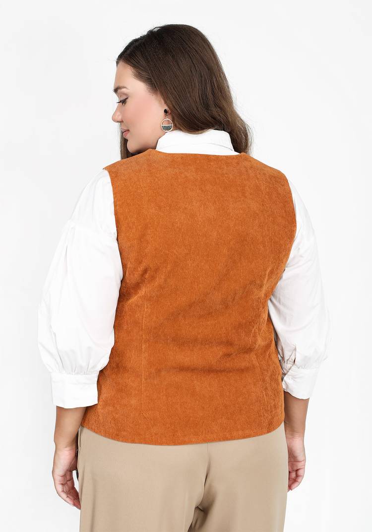 Жилет из вельвета шир.  750, рис. 10