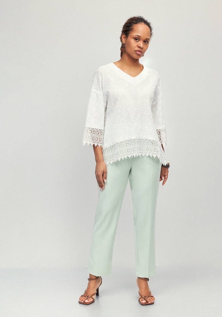 Блуза с кружевом Джулия шир.  750, рис. 2