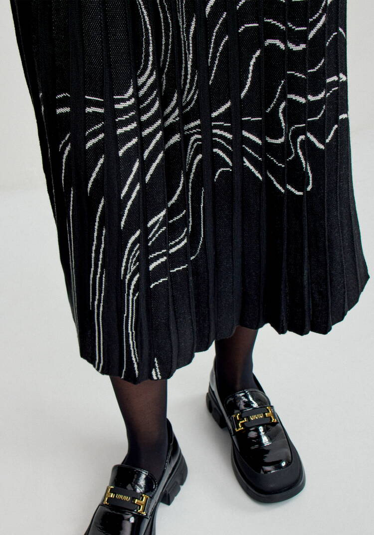 Юбка плиссе с абстрактным рисунком шир.  750, рис. 15