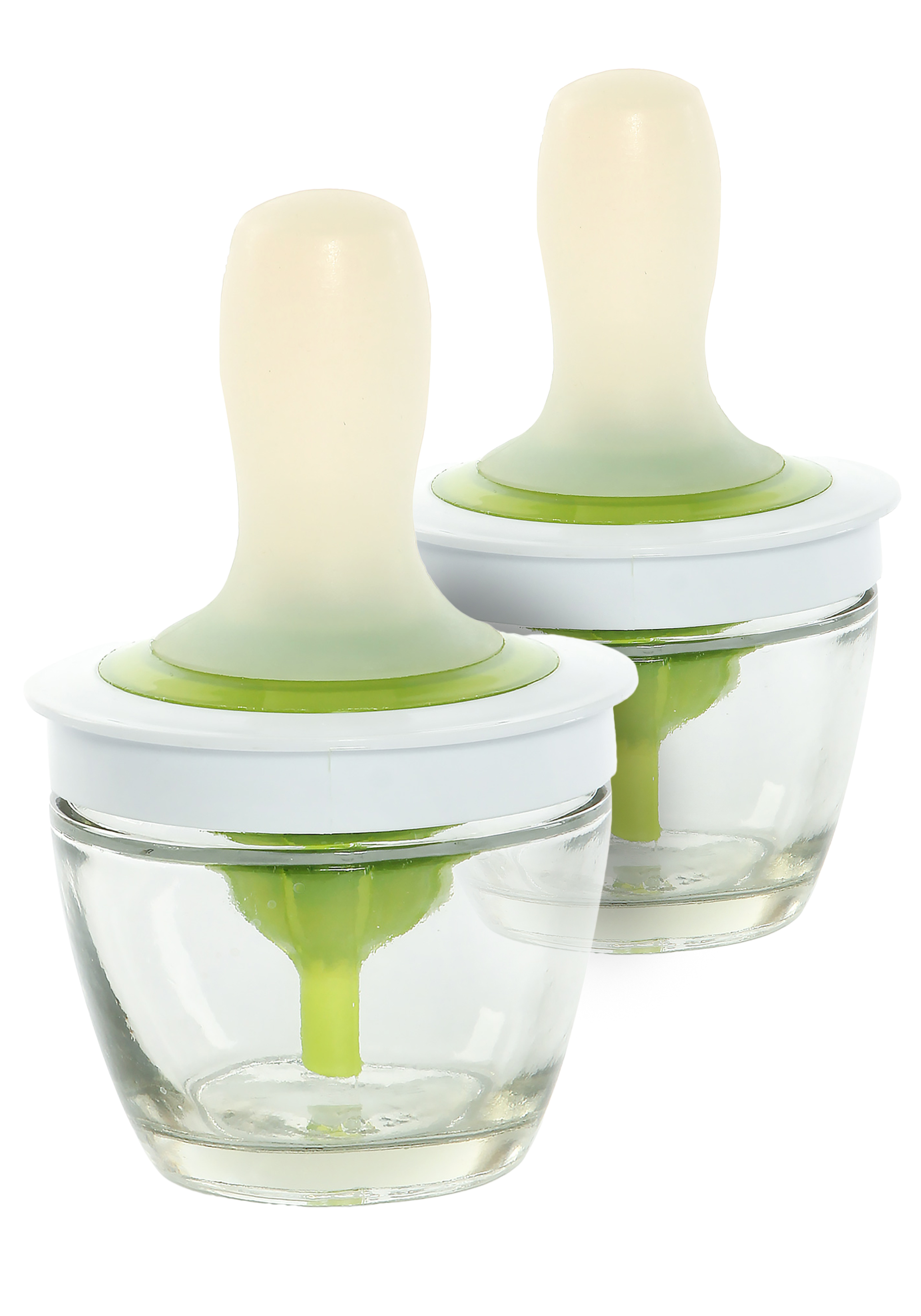 

Масленка с силиконовой кистью, 2 шт., Белый