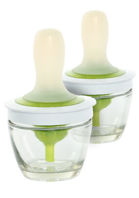 Масленка с силиконовой кистью, 2 шт.