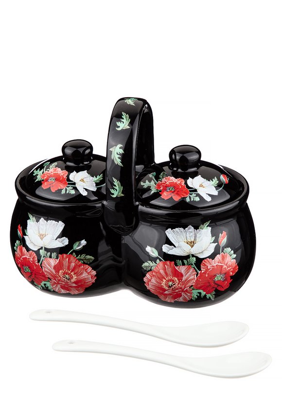 Банка для сыпучих продуктов Маки + 2 ложки шир.  580, рис. 2