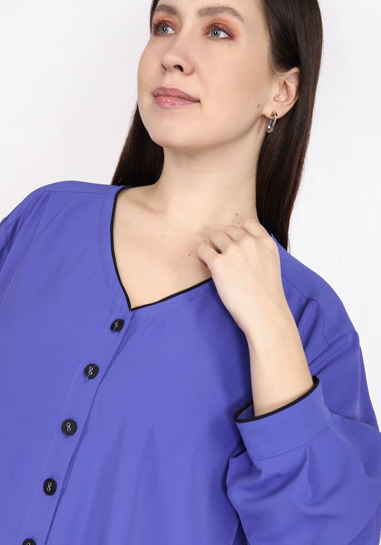 Блуза с контрастным кантом шир.  750, рис. 8