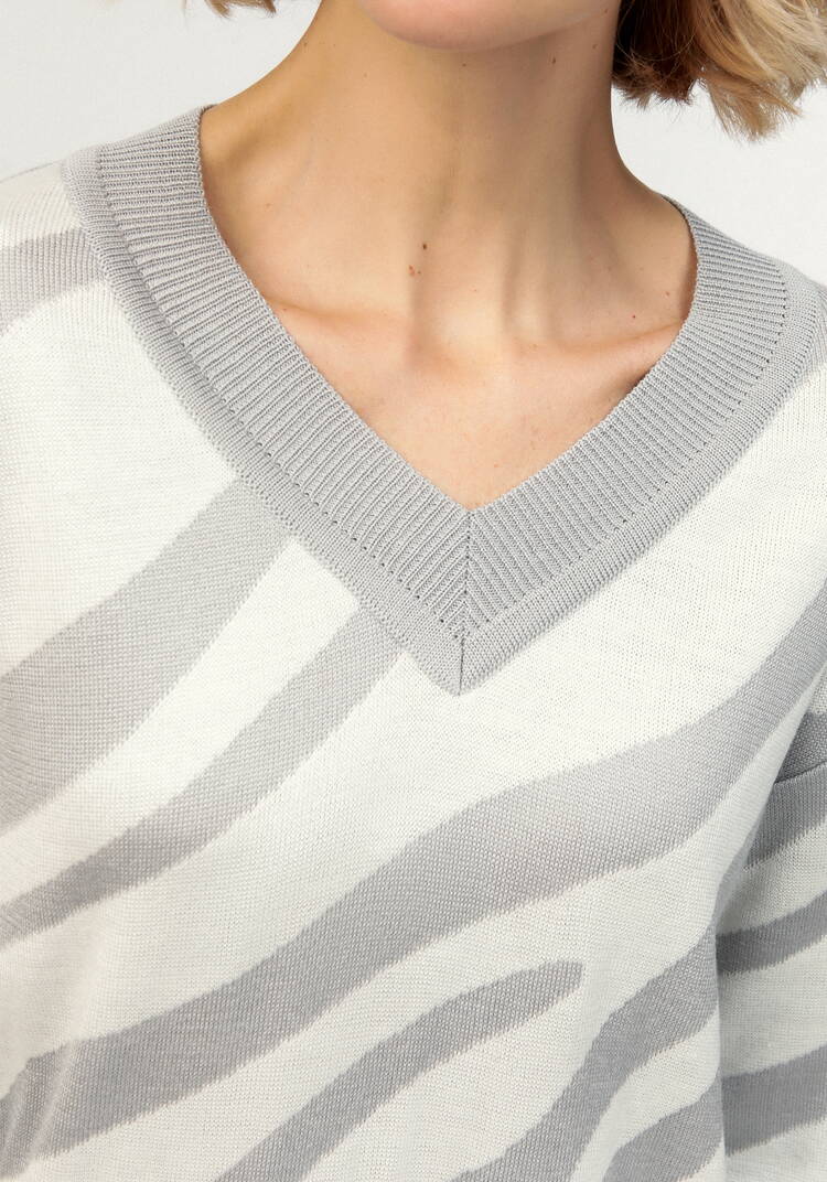 Джемпер с принтом зебра шир.  750, рис. 6