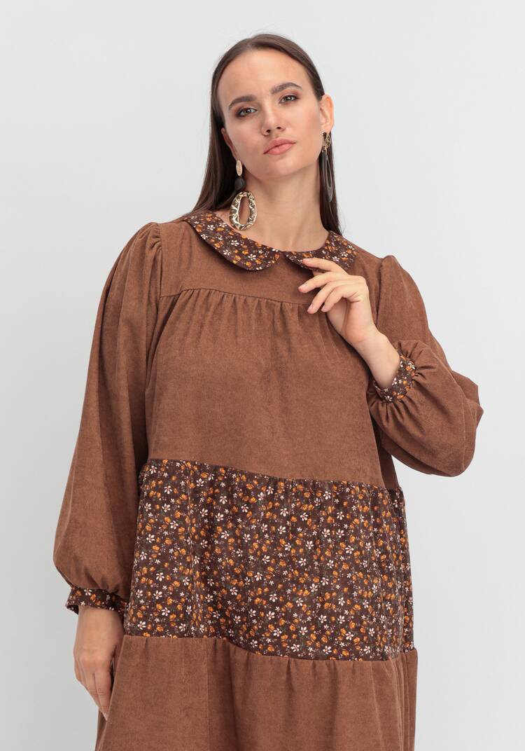 Платье из микровельвета ярусное шир.  750, рис. 19