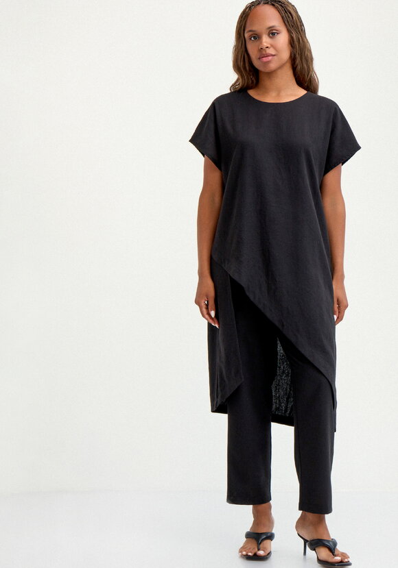 Туника изo льна с ассиметричным кроем шир.  580, рис. 4