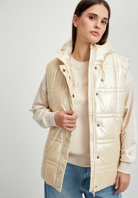 Жилет стеганый метализированный