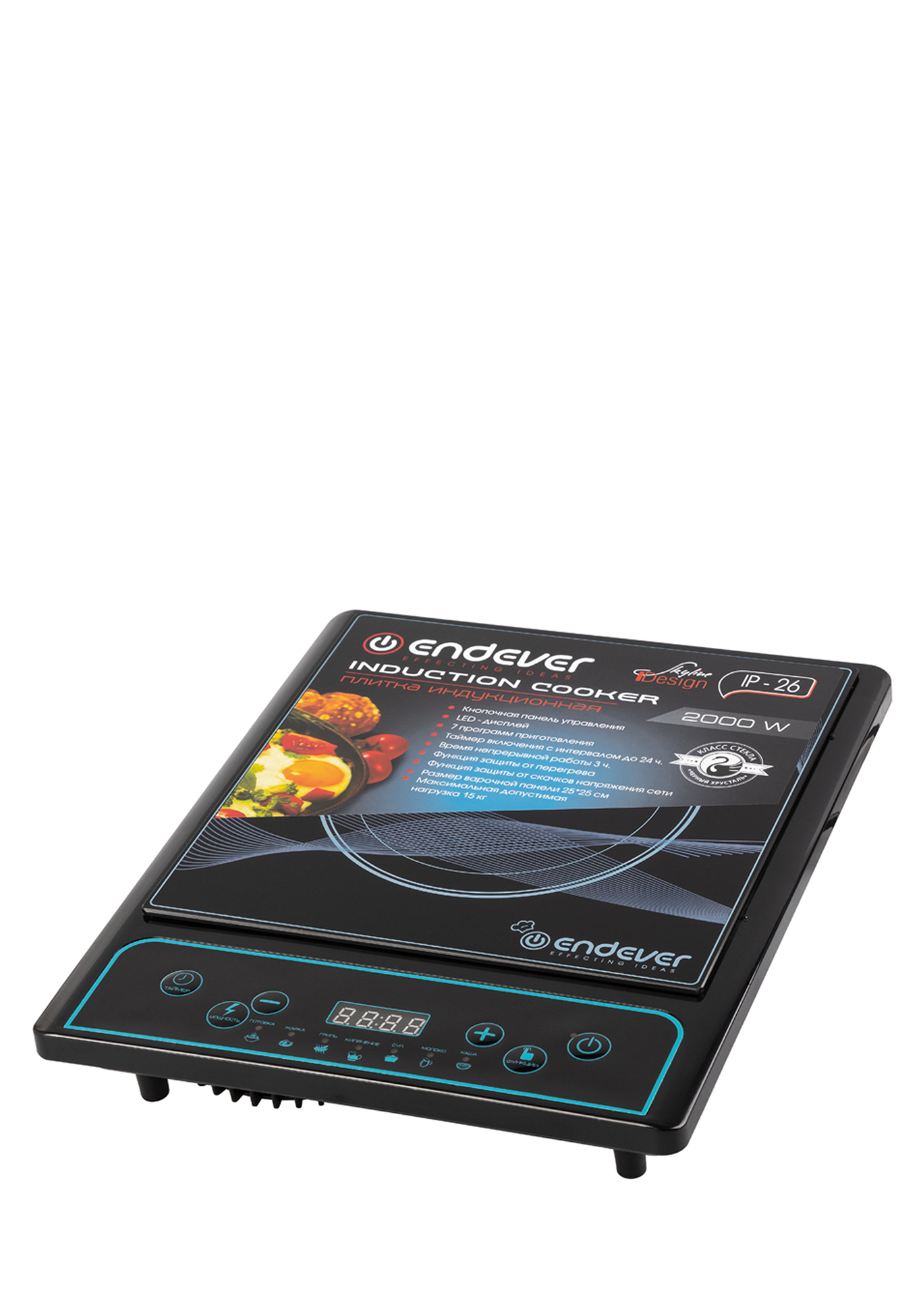 

Плитка индукционная Endever Skyline IP-26, Черный