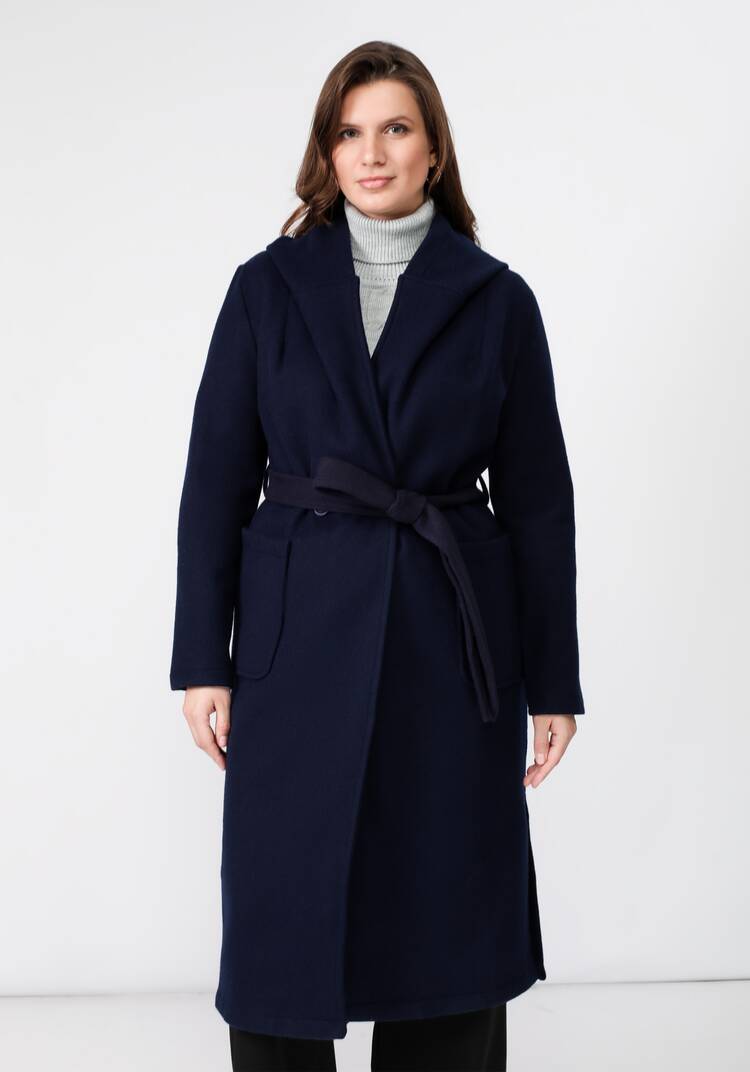 Пальто удлиненное с поясом шир.  750, рис. 19