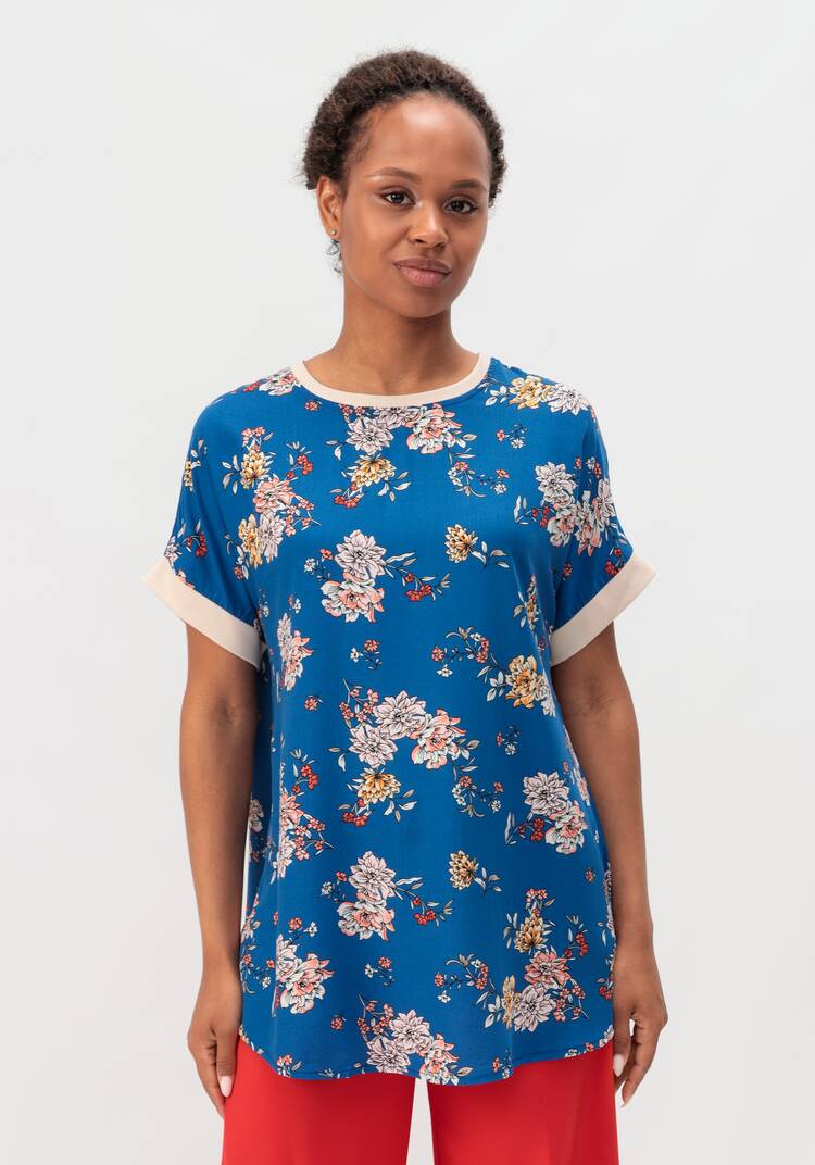 Блуза с цветочным принтом Аманда шир.  750, рис. 19