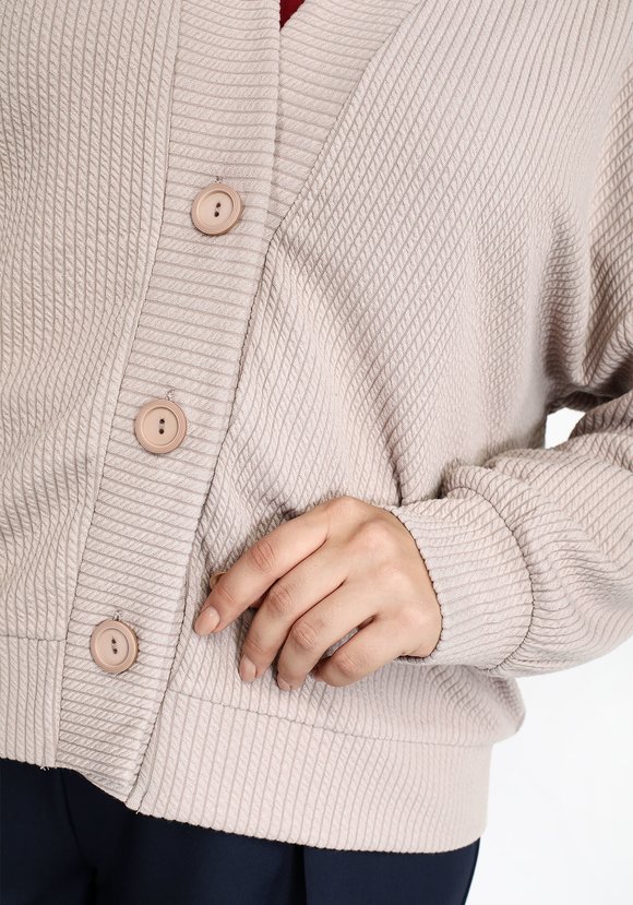 Кардиган на пуговицах с V-образной горловиной шир.  580, рис. 4