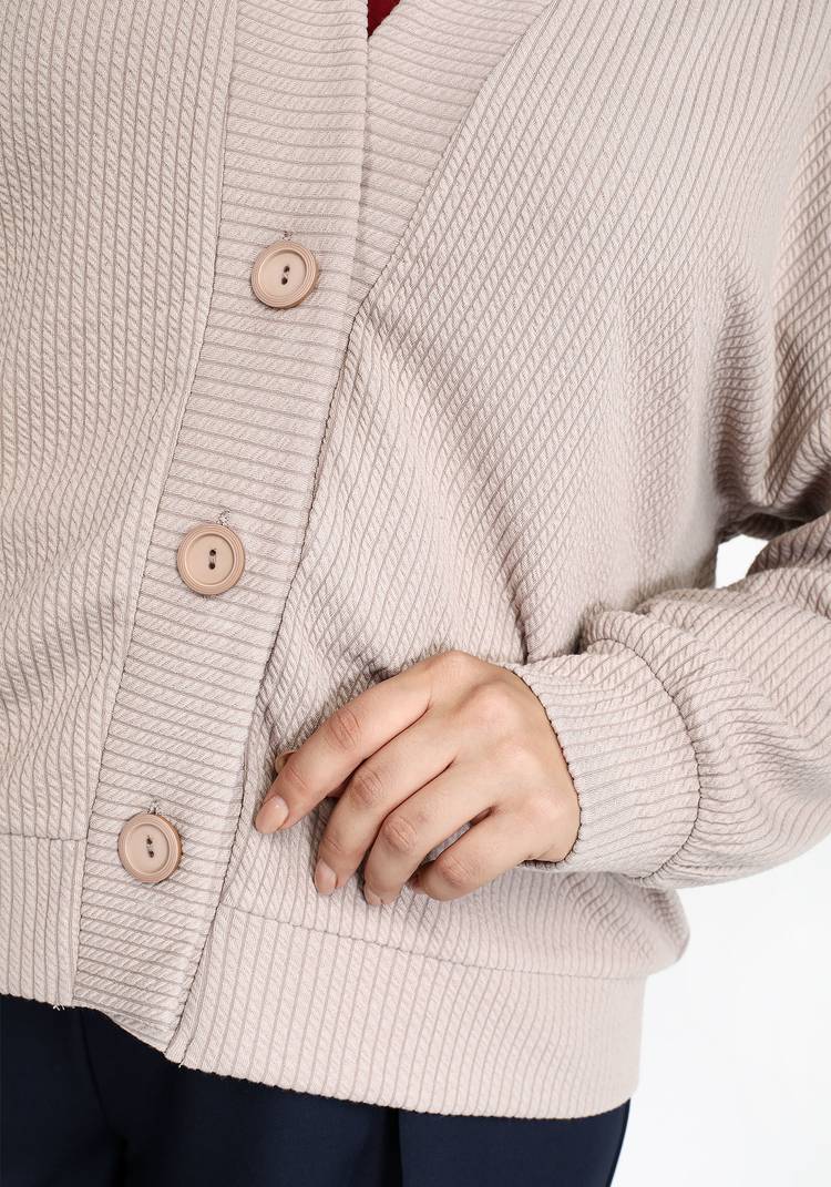 Кардиган на пуговицах с V-образной горловиной шир.  750, рис. 4