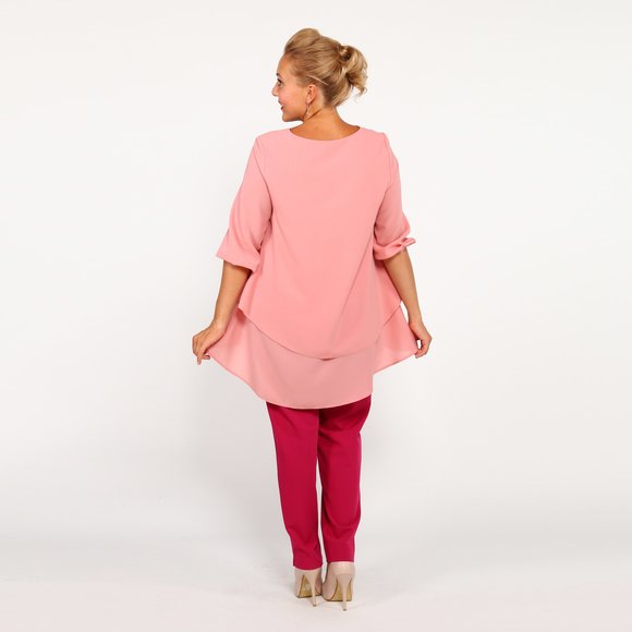 Туника из шифона с удлиненной спинкой шир.  580, рис. 4