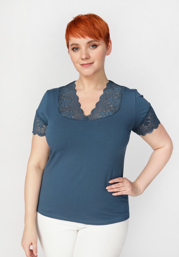 Майка женская с кружевом Радмила шир.  580, рис. 18