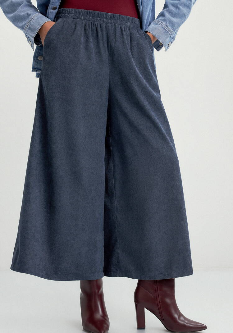 Юбка-брюки из микровельвета шир.  750, рис. 19