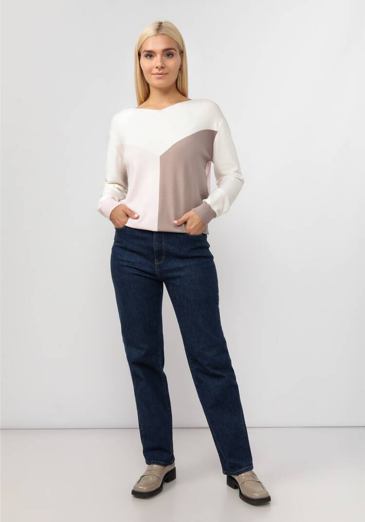 Джемпер вязаный с геометричным рисунком шир.  750, рис. 8