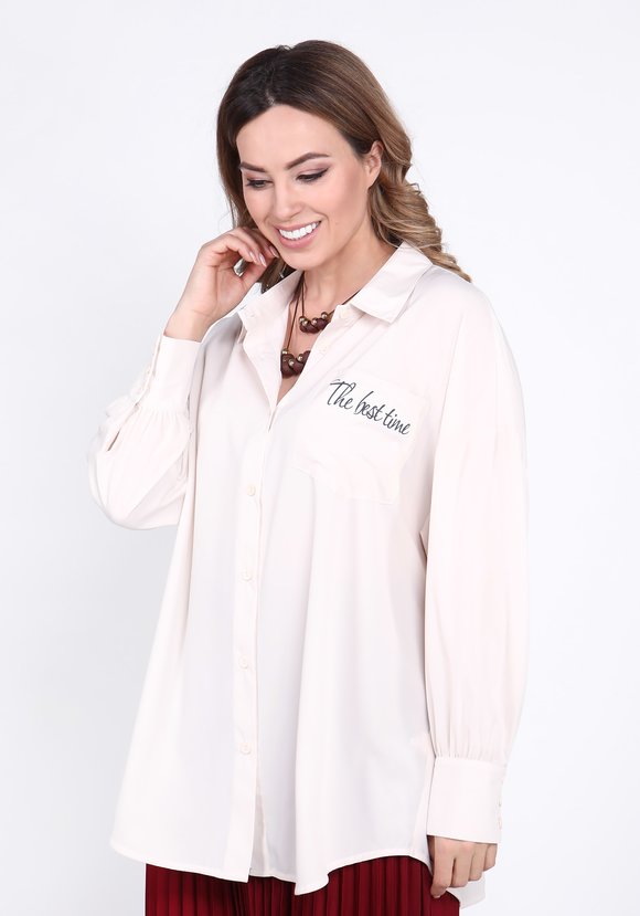 Блуза с принтом на кармане шир.  580, рис. 2