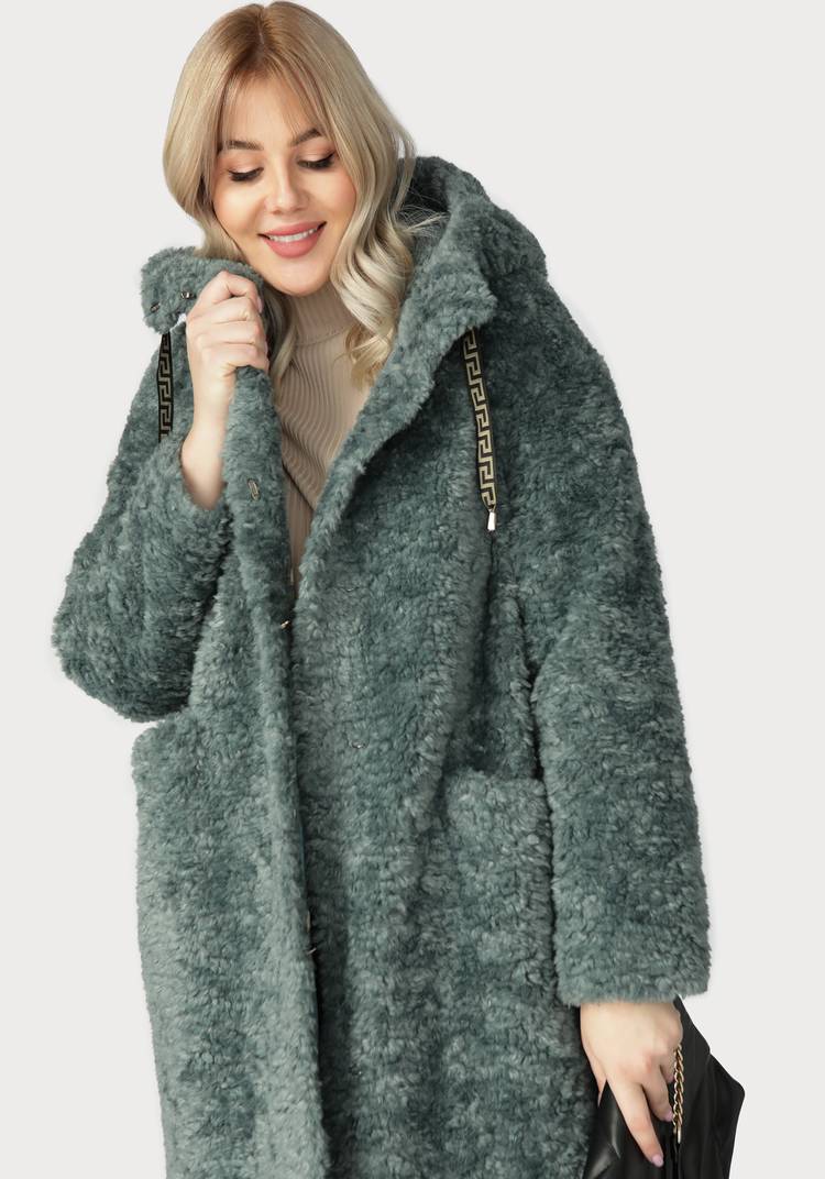 Пальто из шерсти мериноса с капюшоном шир.  750, рис. 22